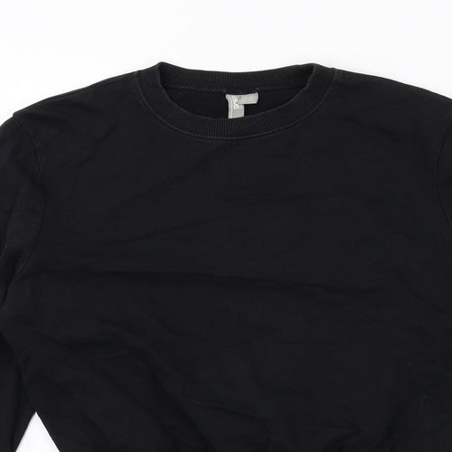 ASOS Womens Black Cotton Pullover Sweatshirt Size 8 Pullover