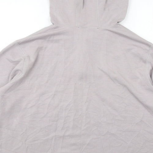 Very Womens Grey Viscose Pullover Hoodie Size S Zip