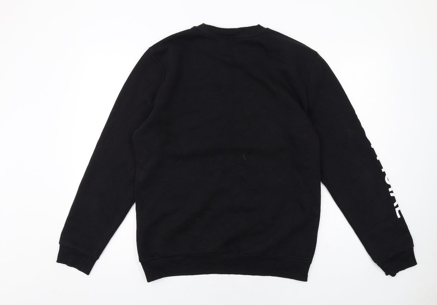 Boohoo Mens Black Cotton Pullover Sweatshirt Size M