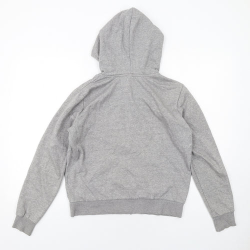 H&M Womens Grey Cotton Full Zip Hoodie Size M Zip