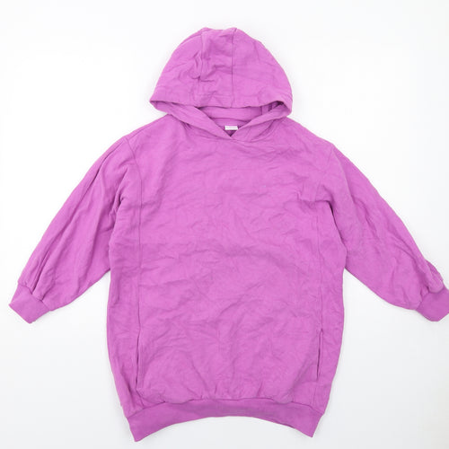 NEXT Girls Purple Cotton Pullover Hoodie Size 9 Years Pullover