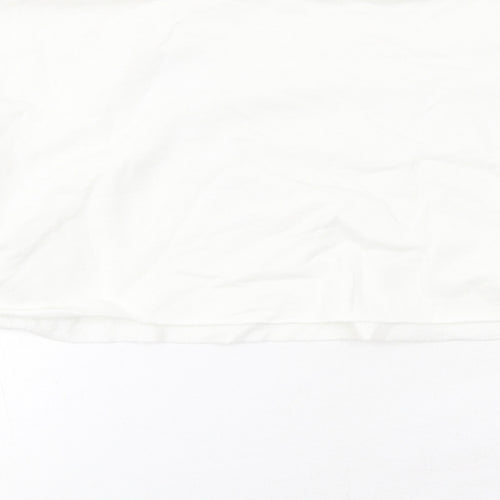 H&M Womens White Cotton Pullover Sweatshirt Size M Pullover - Karma & Magic