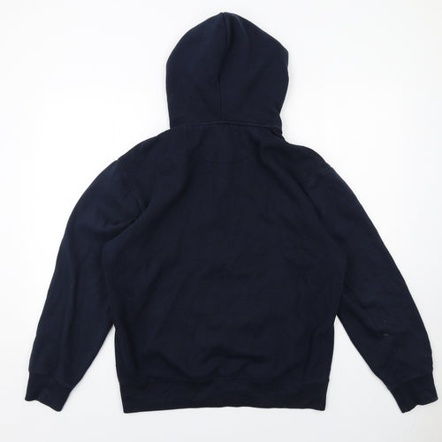 JACK & JONES Mens Blue Cotton Full Zip Hoodie Size M