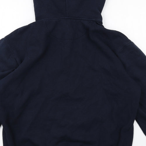 JACK & JONES Mens Blue Cotton Full Zip Hoodie Size M