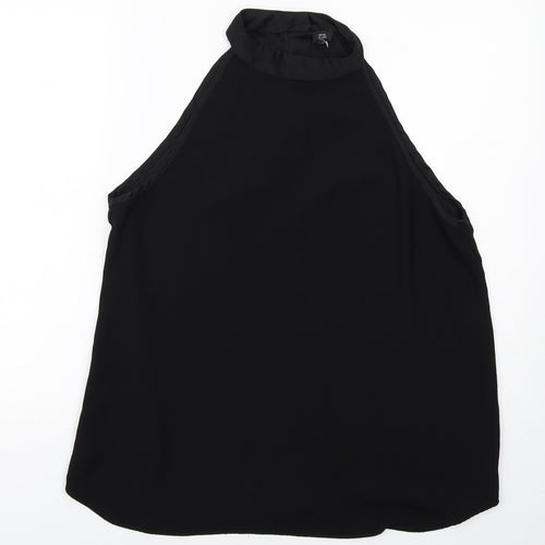 River Island Womens Black Polyester Basic Tank Size 16 Halter