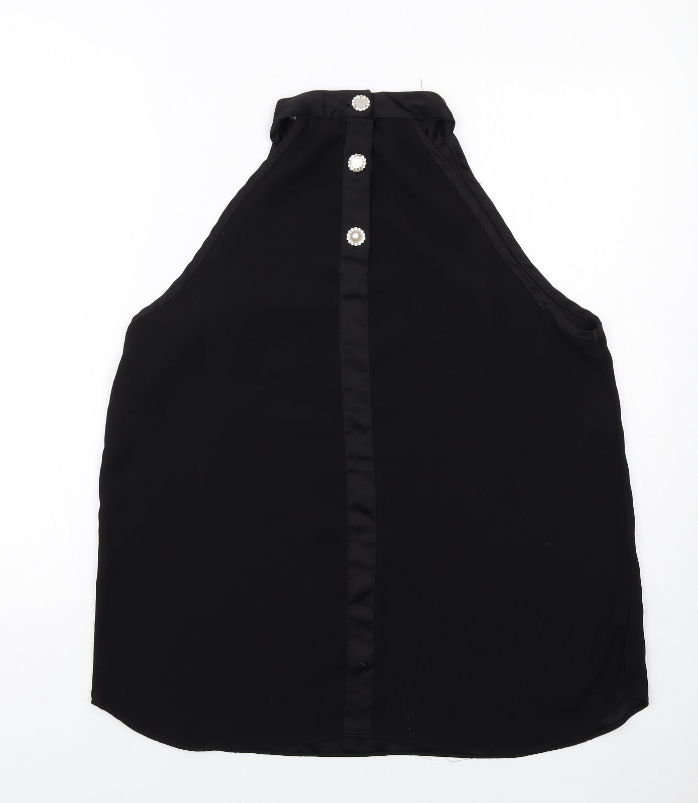River Island Womens Black Polyester Basic Tank Size 16 Halter