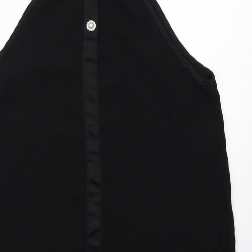 River Island Womens Black Polyester Basic Tank Size 16 Halter