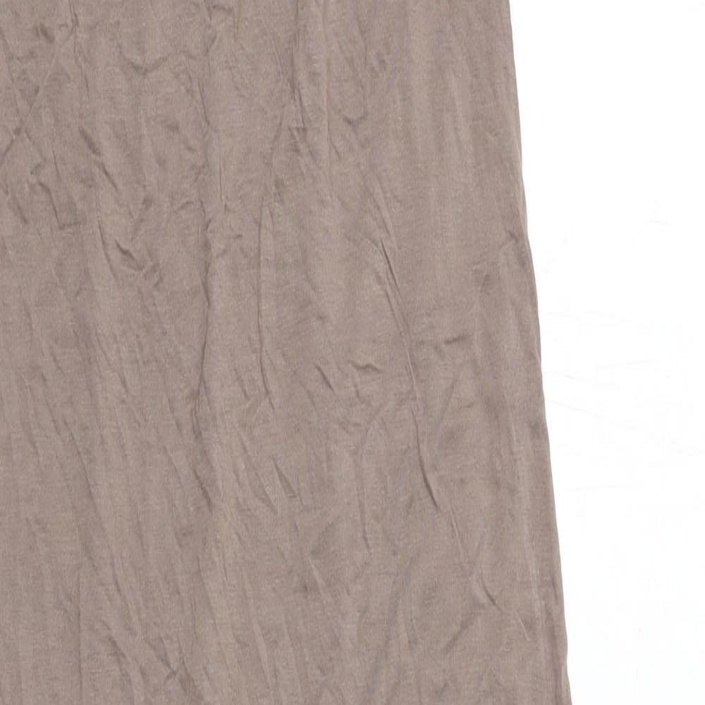 NEXT Womens Brown Viscose Tank Dress Size 16 V-Neck Pullover