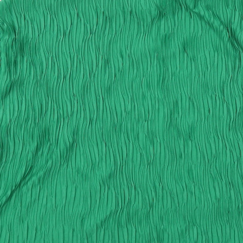 I SAW IT FIRST Womens Green Cotton Basic Button-Up Size 10 Collared