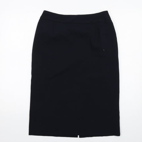 Klass Womens Blue Viscose Straight & Pencil Skirt Size 12 Zip