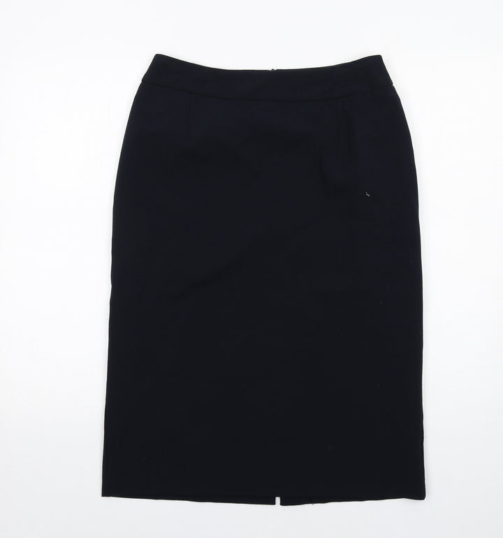 Klass Womens Blue Viscose Straight & Pencil Skirt Size 12 Zip