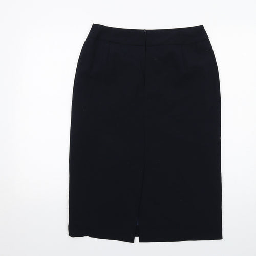 Klass Womens Blue Viscose Straight & Pencil Skirt Size 12 Zip