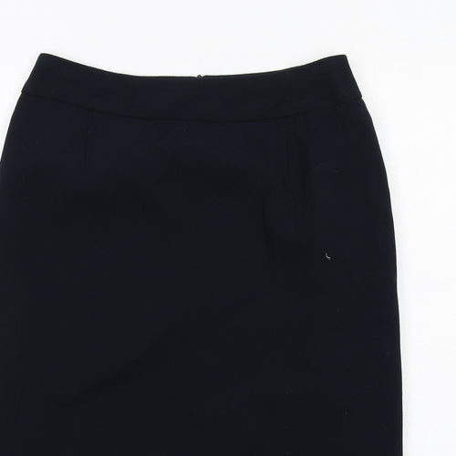 Klass Womens Blue Viscose Straight & Pencil Skirt Size 12 Zip