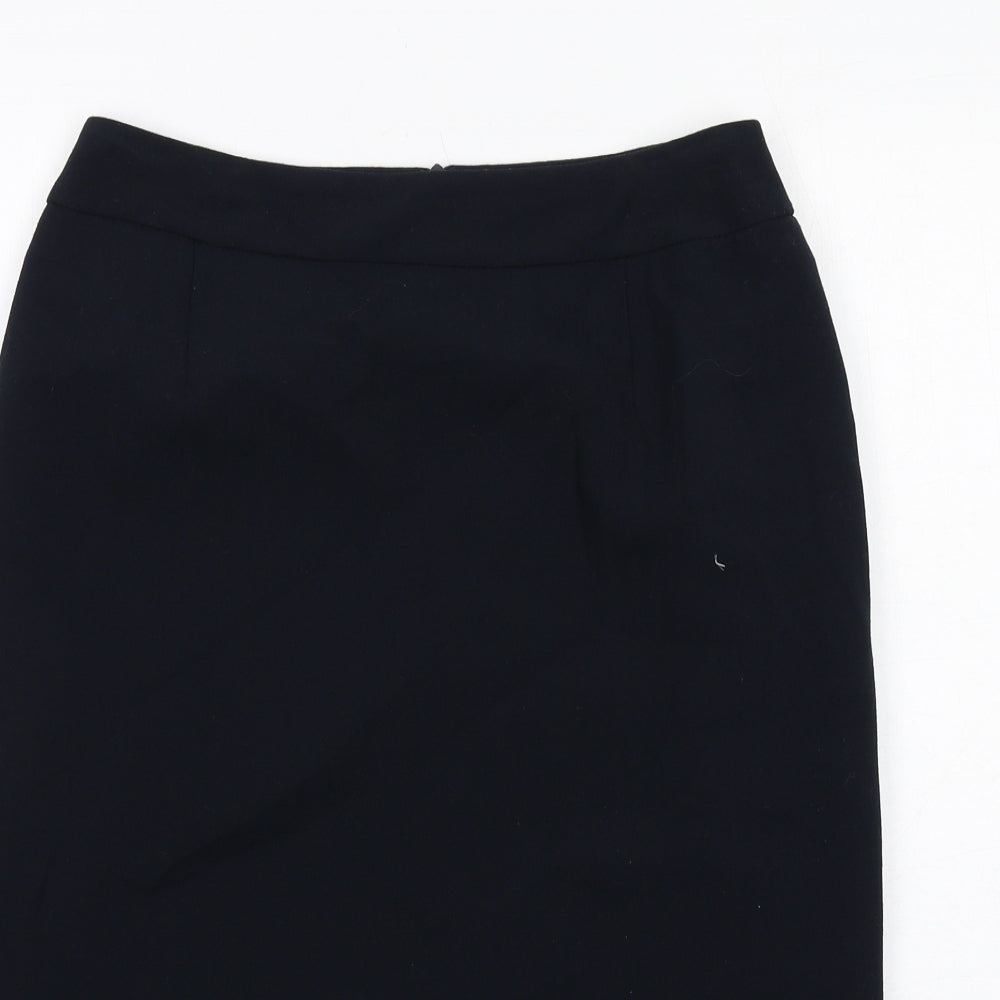 Klass Womens Blue Viscose Straight & Pencil Skirt Size 12 Zip