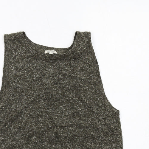 River Island Womens Green Acrylic Basic Tank Size 8 Round Neck