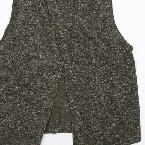 River Island Womens Green Acrylic Basic Tank Size 8 Round Neck