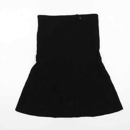 Zara Womens Black Viscose Mini Size L Off the Shoulder Pullover