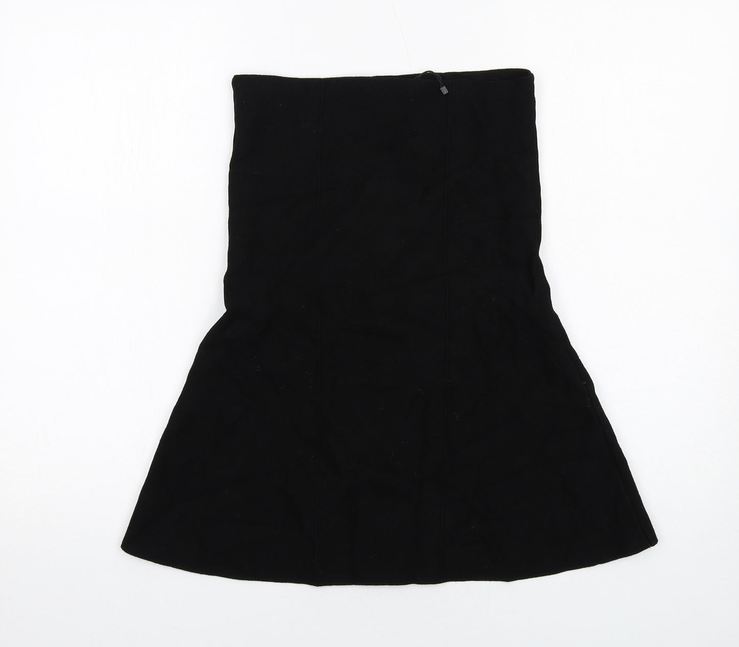 Zara Womens Black Viscose Mini Size L Off the Shoulder Pullover