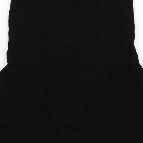 Zara Womens Black Viscose Mini Size L Off the Shoulder Pullover