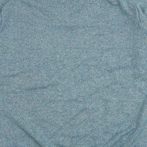 Morley Mens Blue V-Neck Cotton Pullover Jumper Size XL Long Sleeve