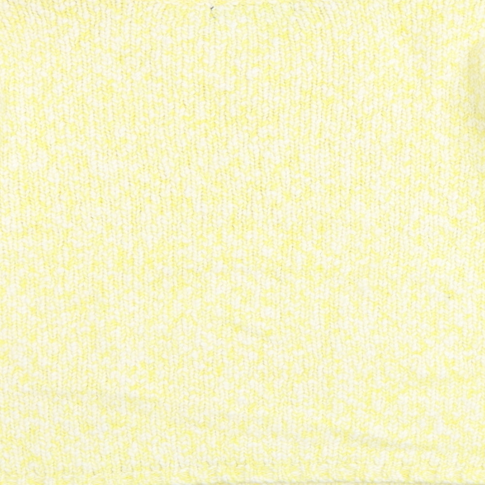 Marks and Spencer Womens Yellow Round Neck Polyester Pullover Jumper Size L