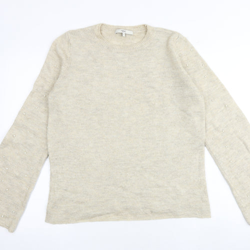 NEXT Womens Brown Round Neck Acrylic Pullover Jumper Size 12