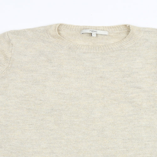 NEXT Womens Brown Round Neck Acrylic Pullover Jumper Size 12