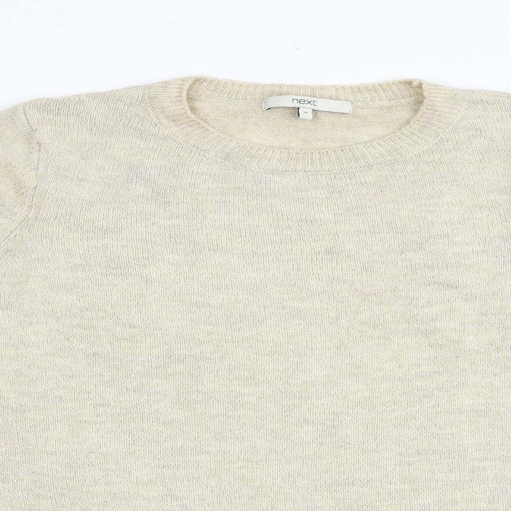 NEXT Womens Brown Round Neck Acrylic Pullover Jumper Size 12