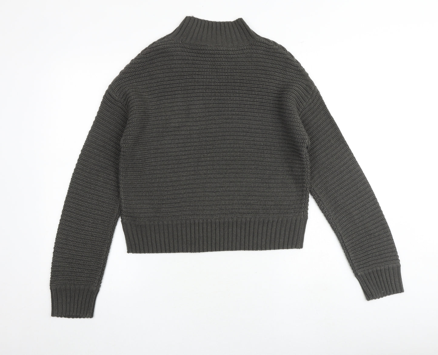 New Look Girls Grey High Neck Acrylic Pullover Jumper Size 14-15 Years Pullover