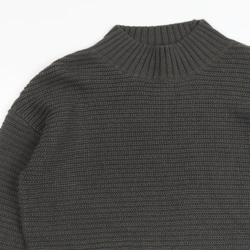 New Look Girls Grey High Neck Acrylic Pullover Jumper Size 14-15 Years Pullover