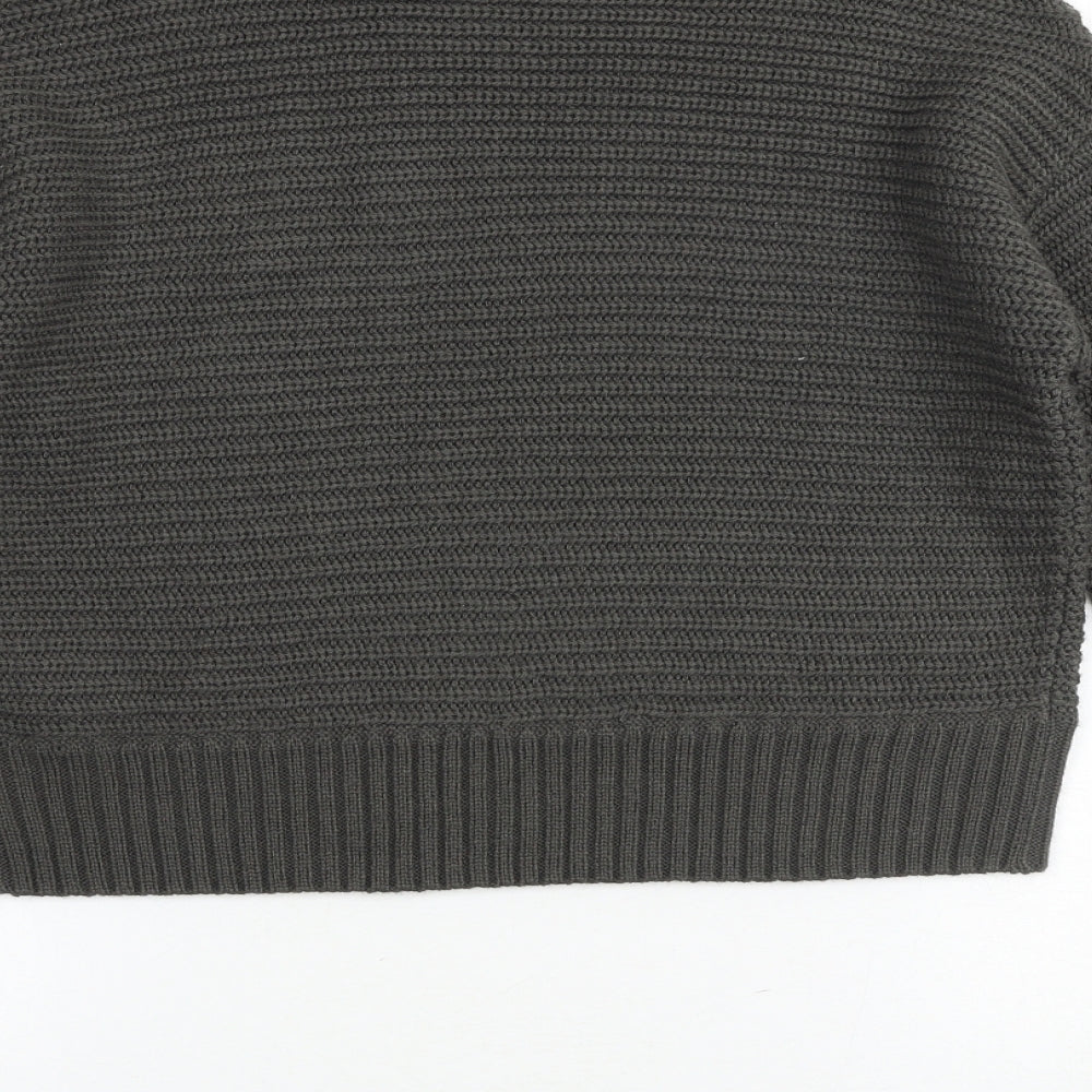 New Look Girls Grey High Neck Acrylic Pullover Jumper Size 14-15 Years Pullover