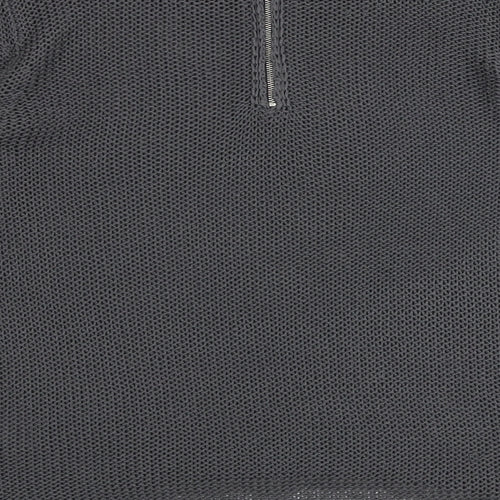 H&M Womens Grey Round Neck Acrylic Pullover Jumper Size S
