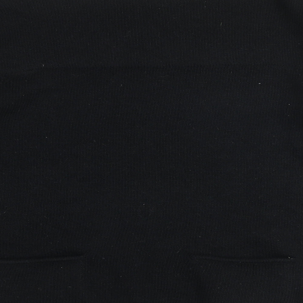 Topshop Womens Black Boat Neck Acrylic Pullover Jumper Size 10