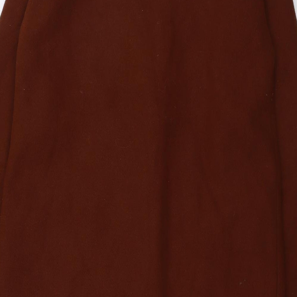 Pieces Womens Brown Overcoat Coat Size M Button