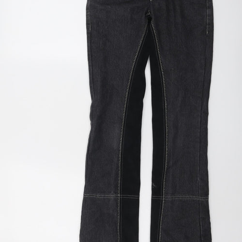 HKM Girls Grey Cotton Bootcut Jeans Size 10-11 Years Regular Button