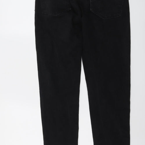 Zara Mens Black Cotton Skinny Jeans Size 32 in L32 in Regular Button