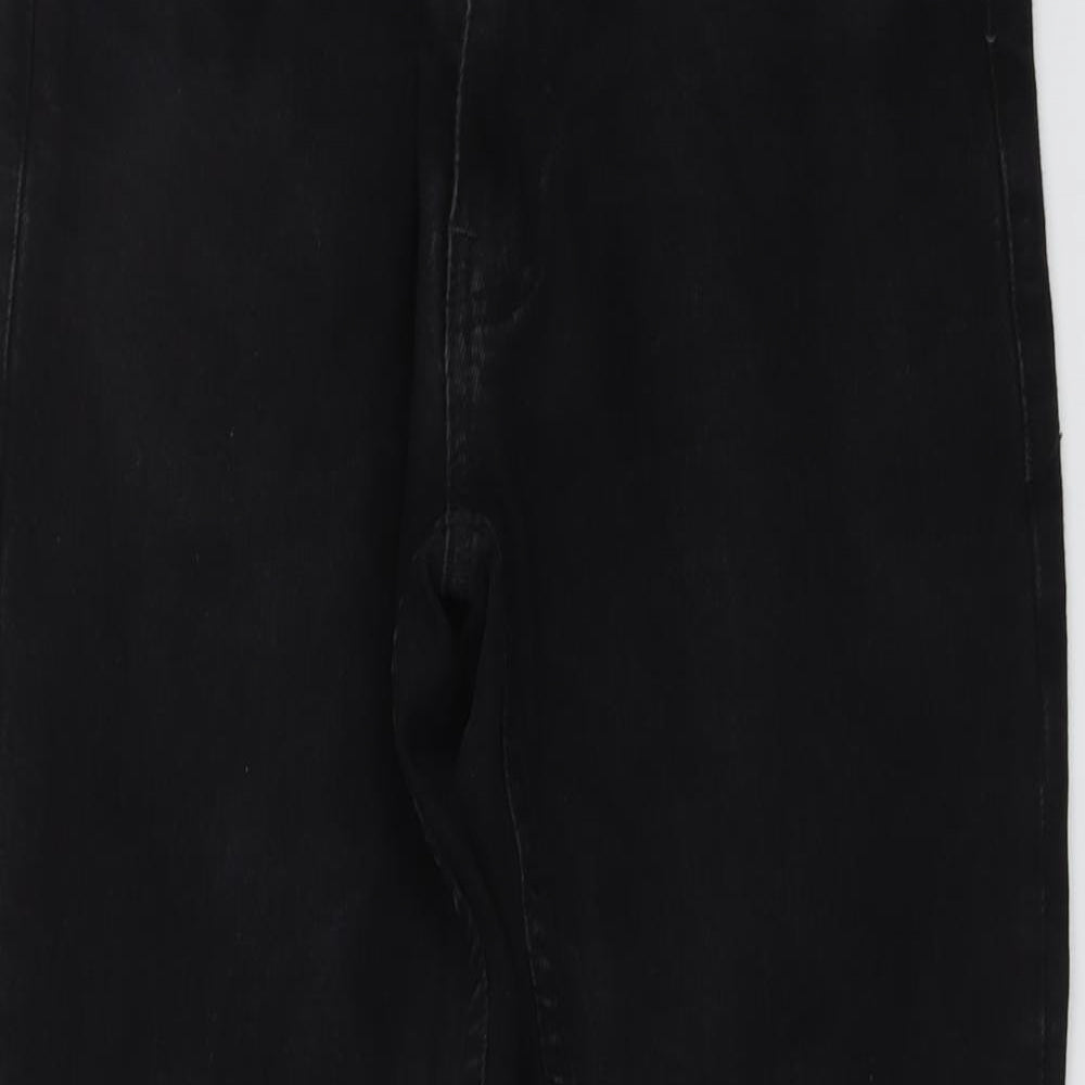 Zara Mens Black Cotton Skinny Jeans Size 32 in L32 in Regular Button