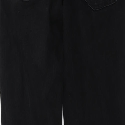 Zara Mens Black Cotton Skinny Jeans Size 32 in L32 in Regular Button