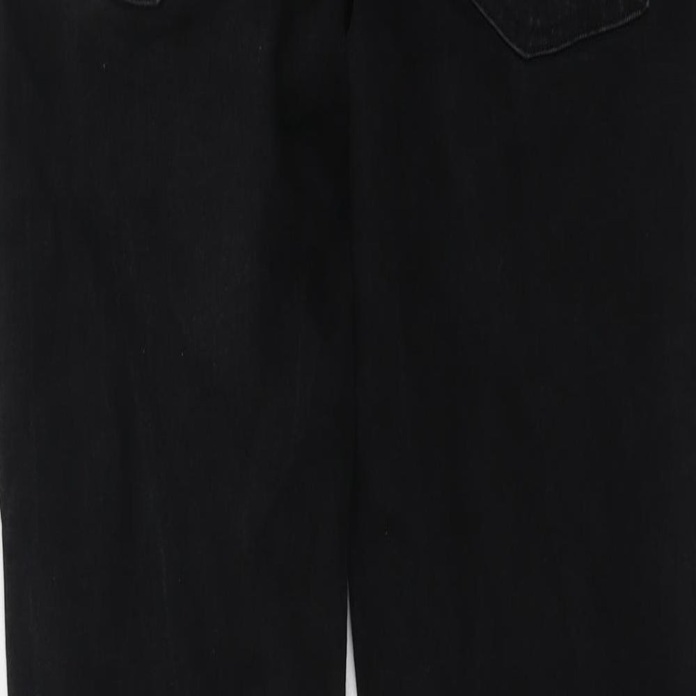 Zara Mens Black Cotton Skinny Jeans Size 32 in L32 in Regular Button