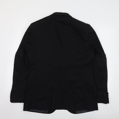 Marks and Spencer Mens Black Wool Jacket Suit Jacket Size 40 Regular