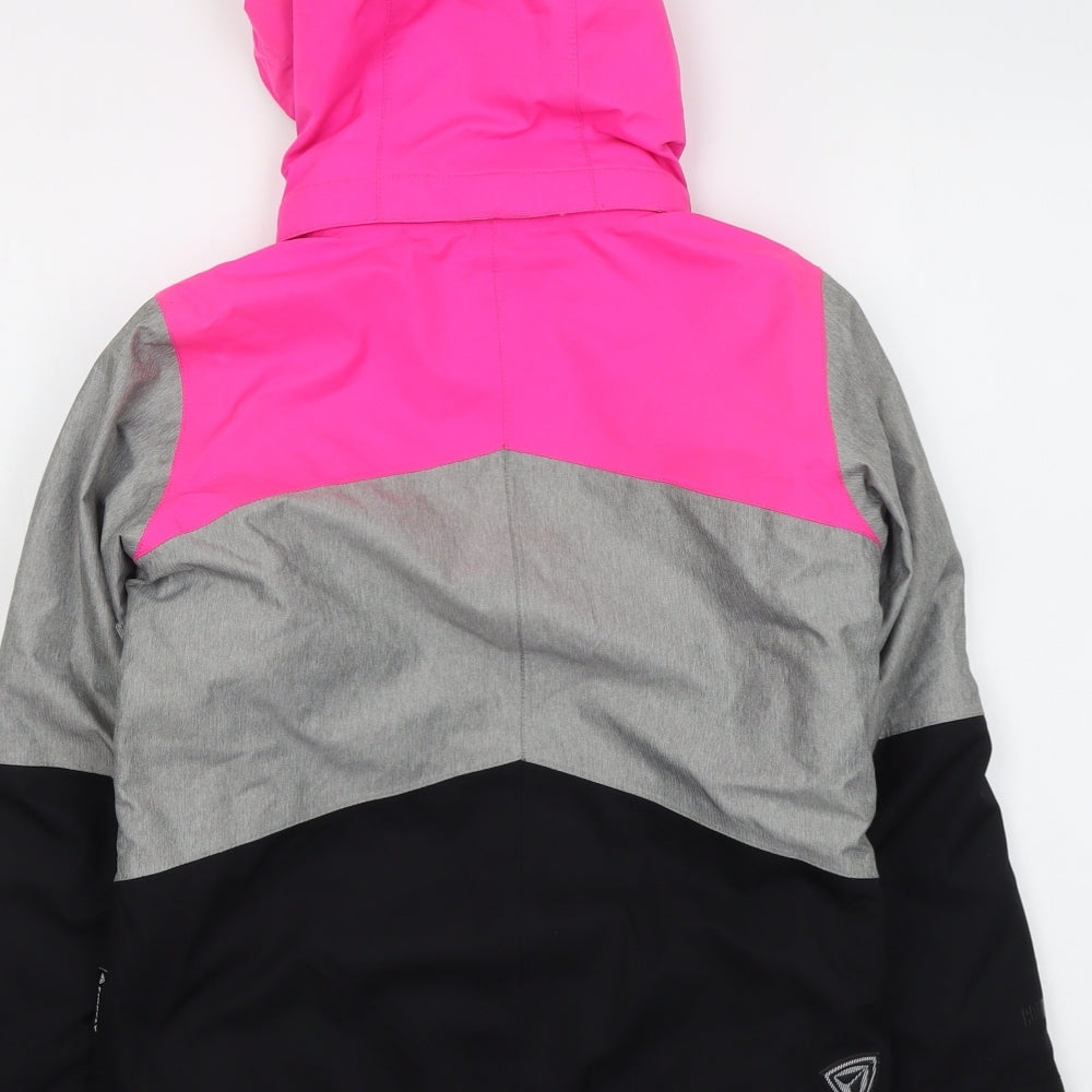 Firefly Girls Multicoloured Colourblock Windbreaker Jacket Size 10 Years Zip