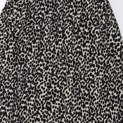 ALEX&CO Womens Black V-Neck Geometric Viscose Cardigan Jumper Size 14