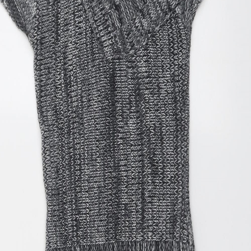 Jane Norman Womens Grey Geometric Acrylic Jumper Dress Size 10 Round Neck Pullover