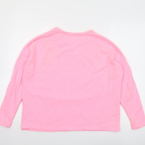 Pull&Bear Womens Pink Cotton Pullover Sweatshirt Size S Pullover