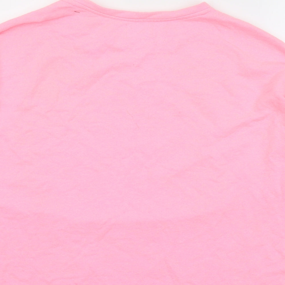 Pull&Bear Womens Pink Cotton Pullover Sweatshirt Size S Pullover