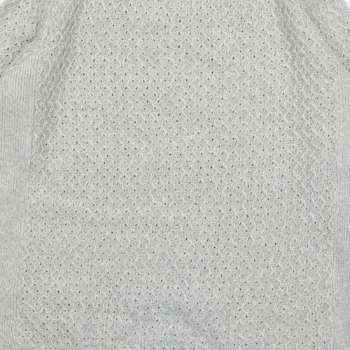 EWM Womens Grey Round Neck Acrylic Pullover Jumper Size 10 - Size 10-12