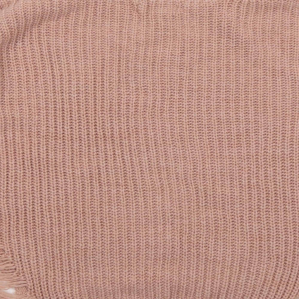 Cameo Rose Womens Pink Round Neck Acrylic Pullover Jumper Size S - Distressed