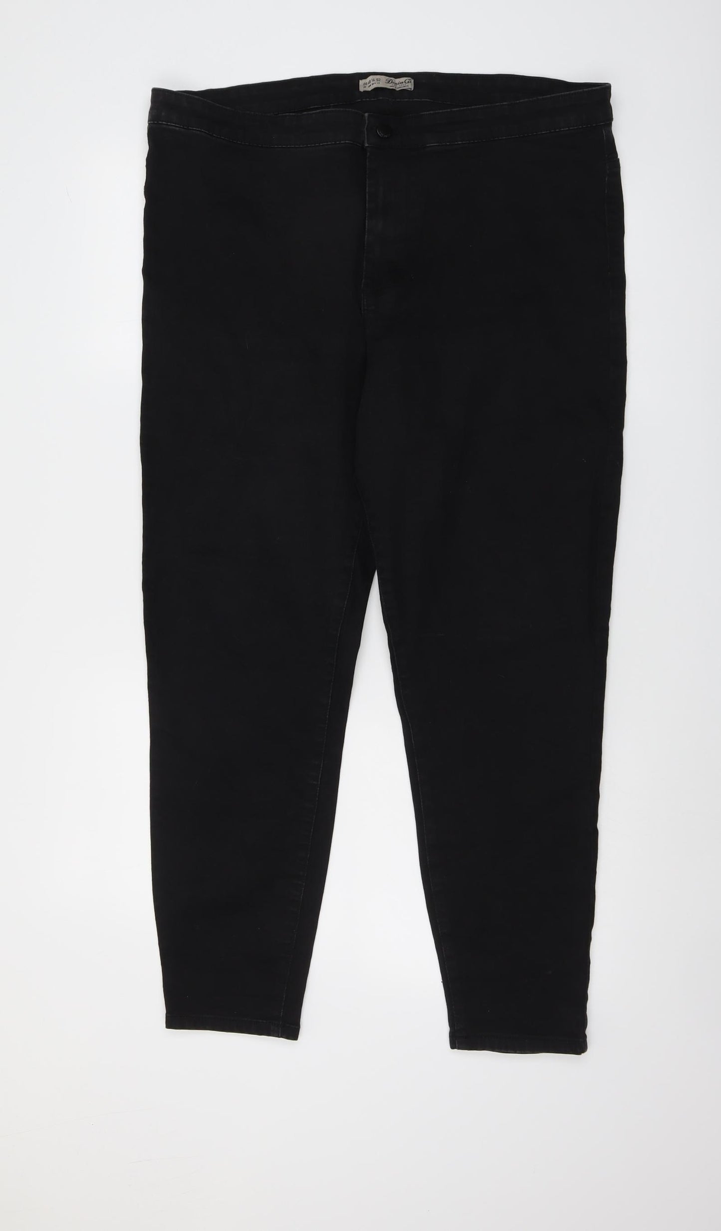 Denim & Co. Womens Black Cotton Jegging Jeans Size 20 L27 in Regular Button