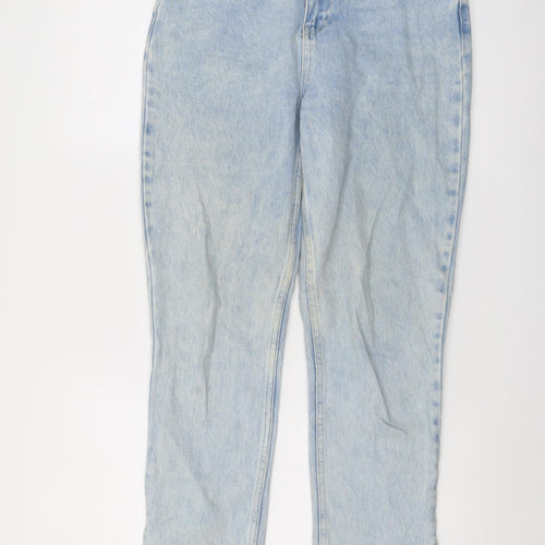 Nasty Gal Womens Blue Cotton Straight Jeans Size 6 L29 in Regular Button