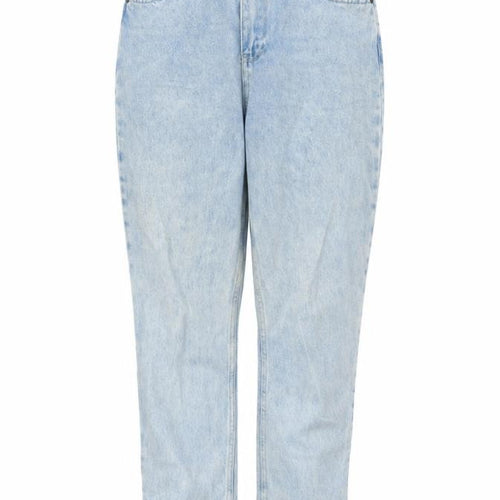 Nasty Gal Womens Blue Cotton Straight Jeans Size 6 L29 in Regular Button